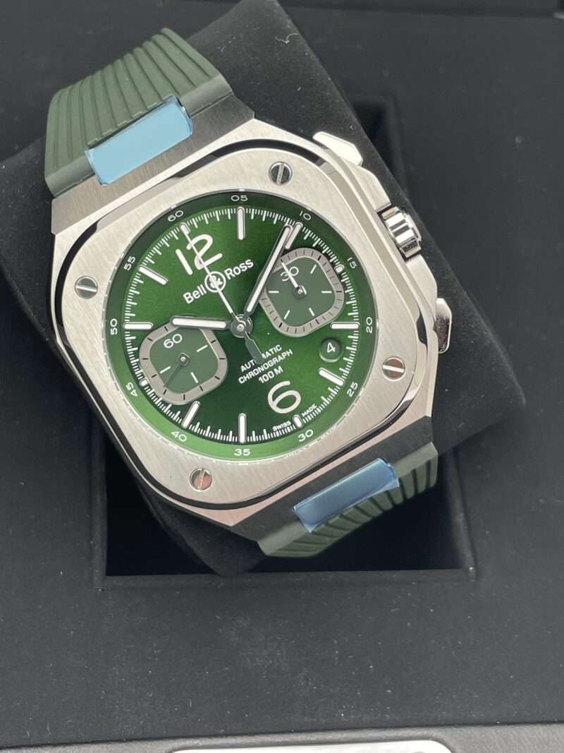 Bell & Ross BR 05 Chrono Green Steel BR05C-GN-ST/SRB - NEU/verklebt - Full Set – Bild 2