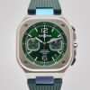 Bell & Ross BR 05 Chrono Green Steel BR05C-GN-ST/SRB - NEU/verklebt - Full Set