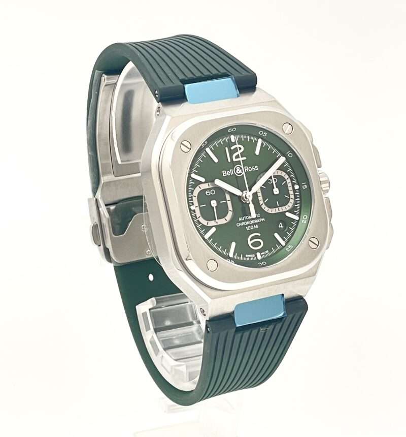 Bell & Ross BR 05 Chrono Green Steel BR05C-GN-ST/SRB - NEU/verklebt - Full Set – Bild 4