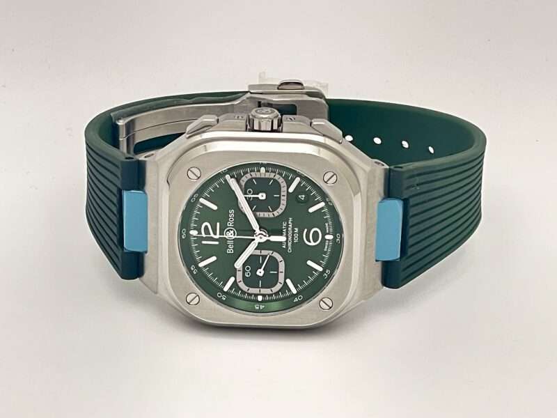 Bell & Ross BR 05 Chrono Green Steel BR05C-GN-ST/SRB - NEU/verklebt - Full Set – Bild 3