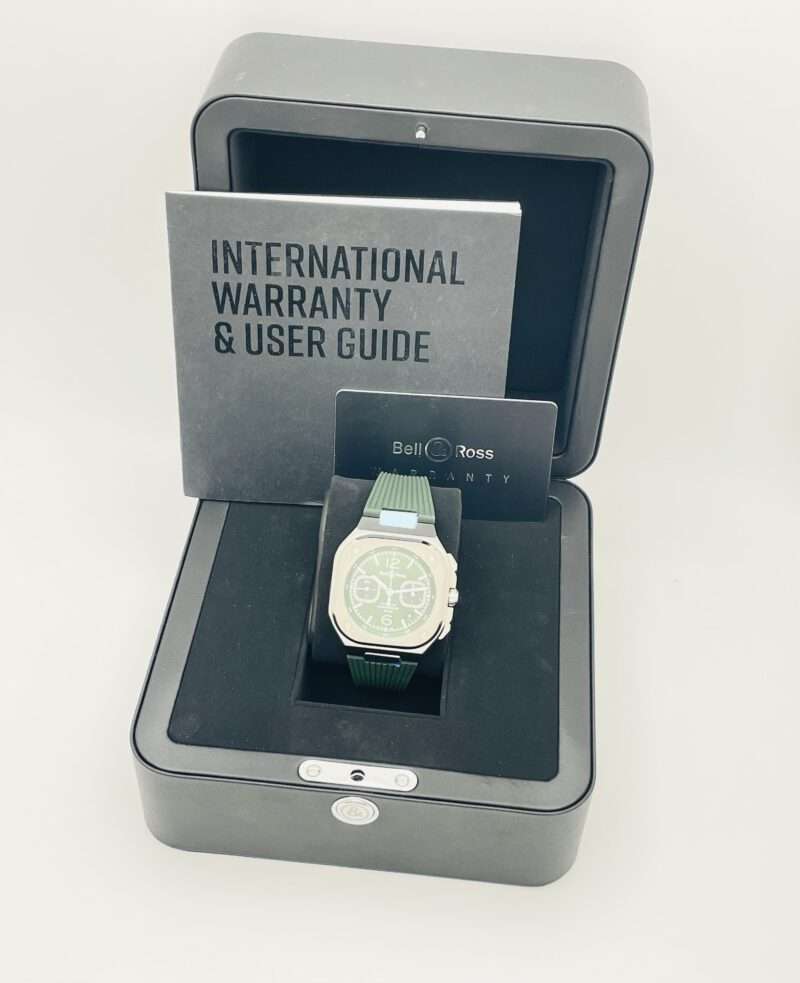 Bell & Ross BR 05 Chrono Green Steel BR05C-GN-ST/SRB - NEU/verklebt - Full Set – Bild 7
