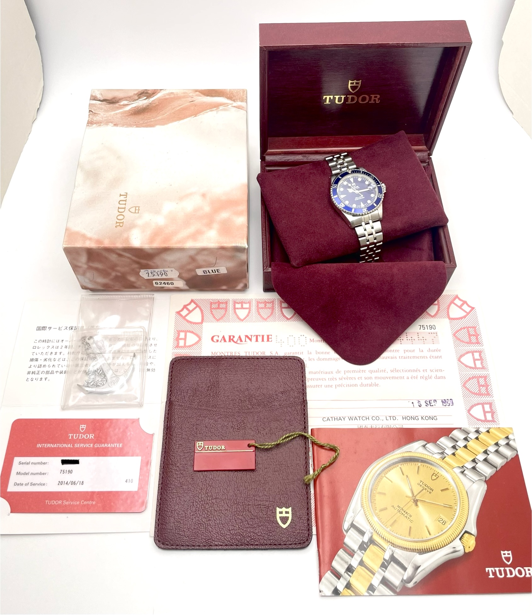 Tudor Submariner 75190 - fantastisches Set aus 09/1999 - Service 2014 & 2025 – Bild 11