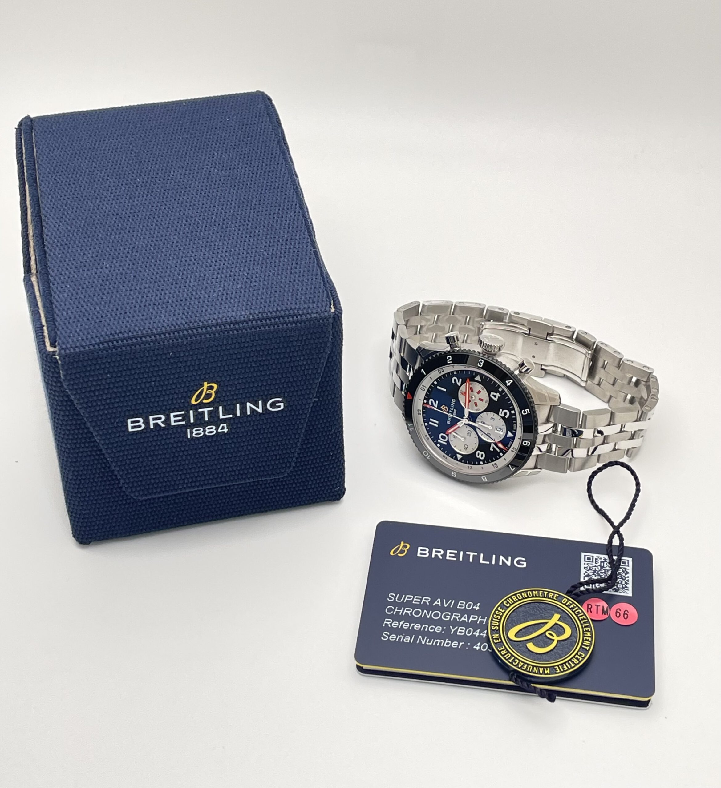 Breitling Super Avi B04 Chronograph GMT 46 Mosquito - YB04451A1B1A1 - ungetragen/verklebt – Bild 10